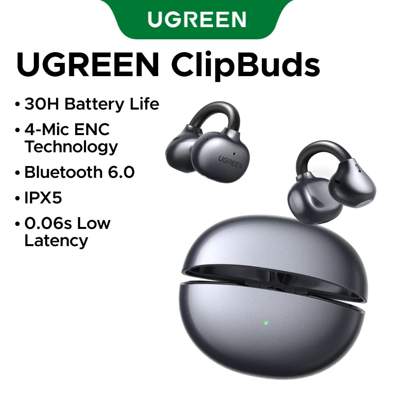 UGREEN ClipBuds Open-Ear Bluetooth Earbuds