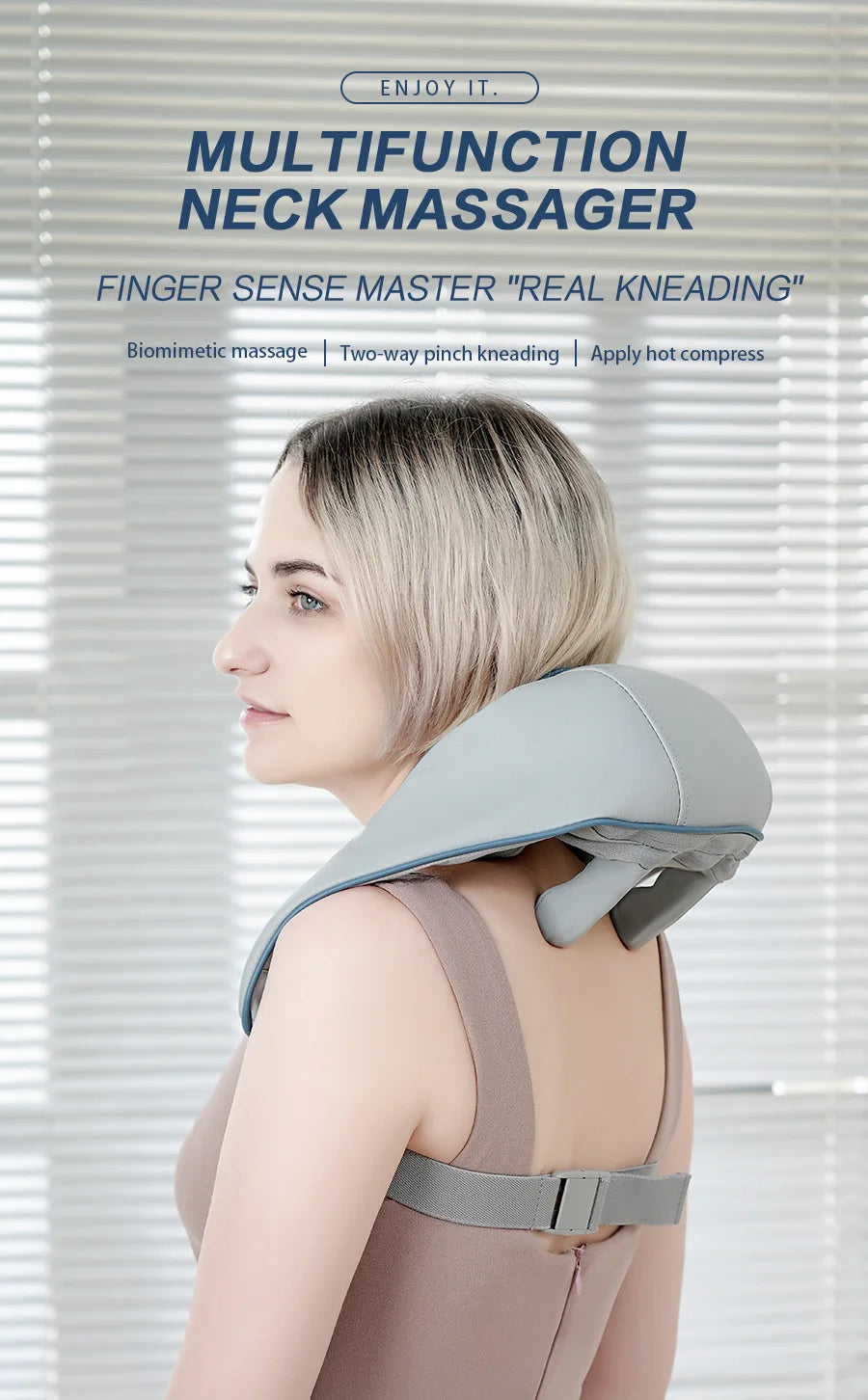 Foreverlily Wireless Shoulder And Back Kneading Massage Shawl Neck masajeador Brushless Motor Neck And Shoulder Massager