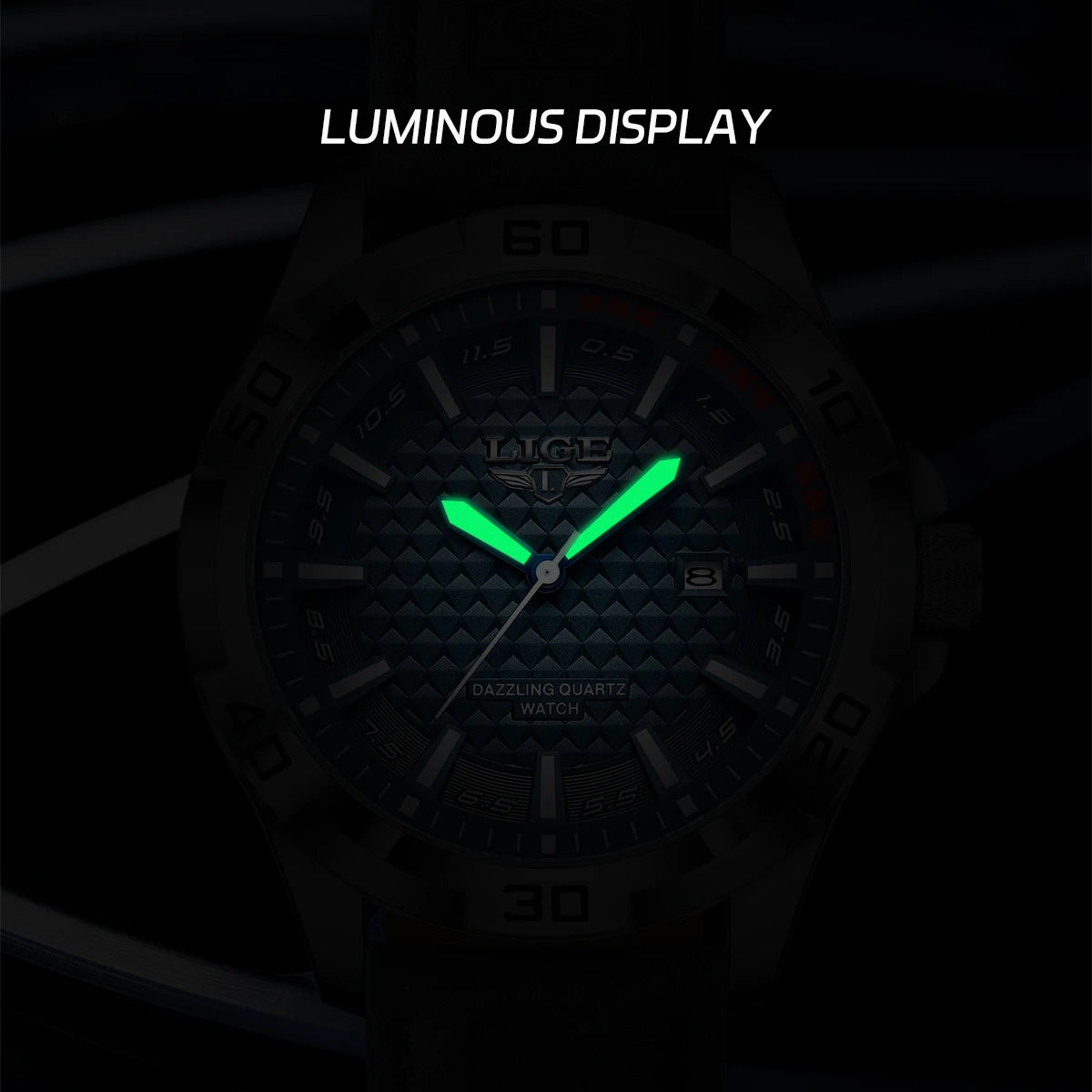 LIGE Men's Quartz Watch 2026 | Luxury Waterproof Business Sports Watch with Calendar for Men