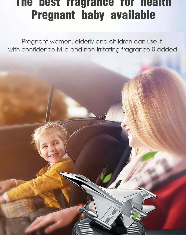 Car Air Freshener Solar Propeller Fighter Aromatherapy Car Interior Decoration Accessories Car Rotating Aromatherapy Perfume