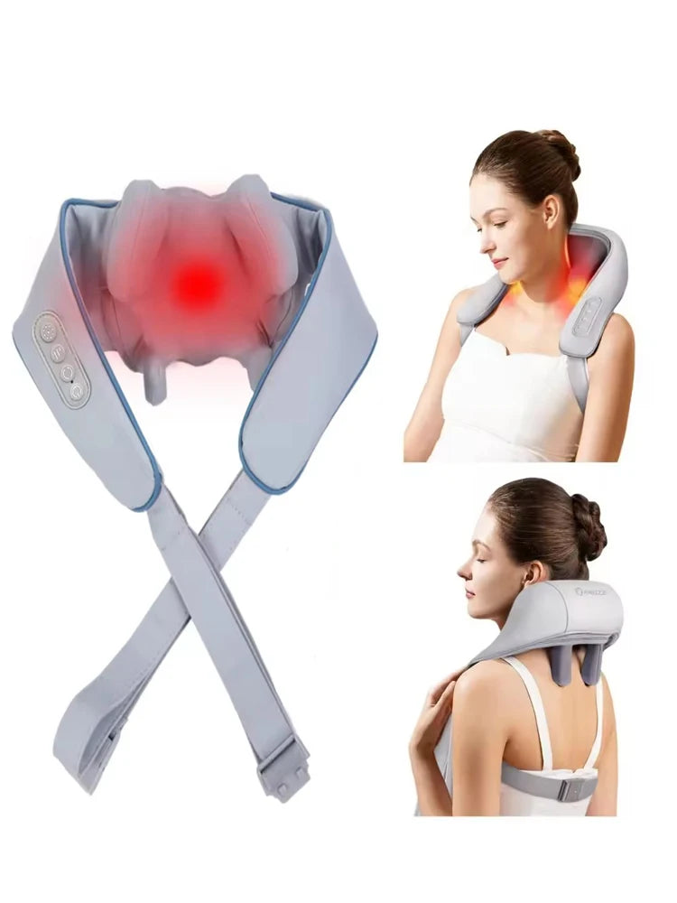 Foreverlily Wireless Shoulder And Back Kneading Massage Shawl Neck masajeador Brushless Motor Neck And Shoulder Massager