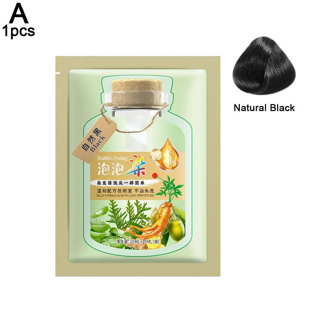 Natural Plant Herbal Hair Dye Shampoo 5 Minutes Change Hair Color Non-irritating Repairs Gray White Fashion Hair Care Women Men