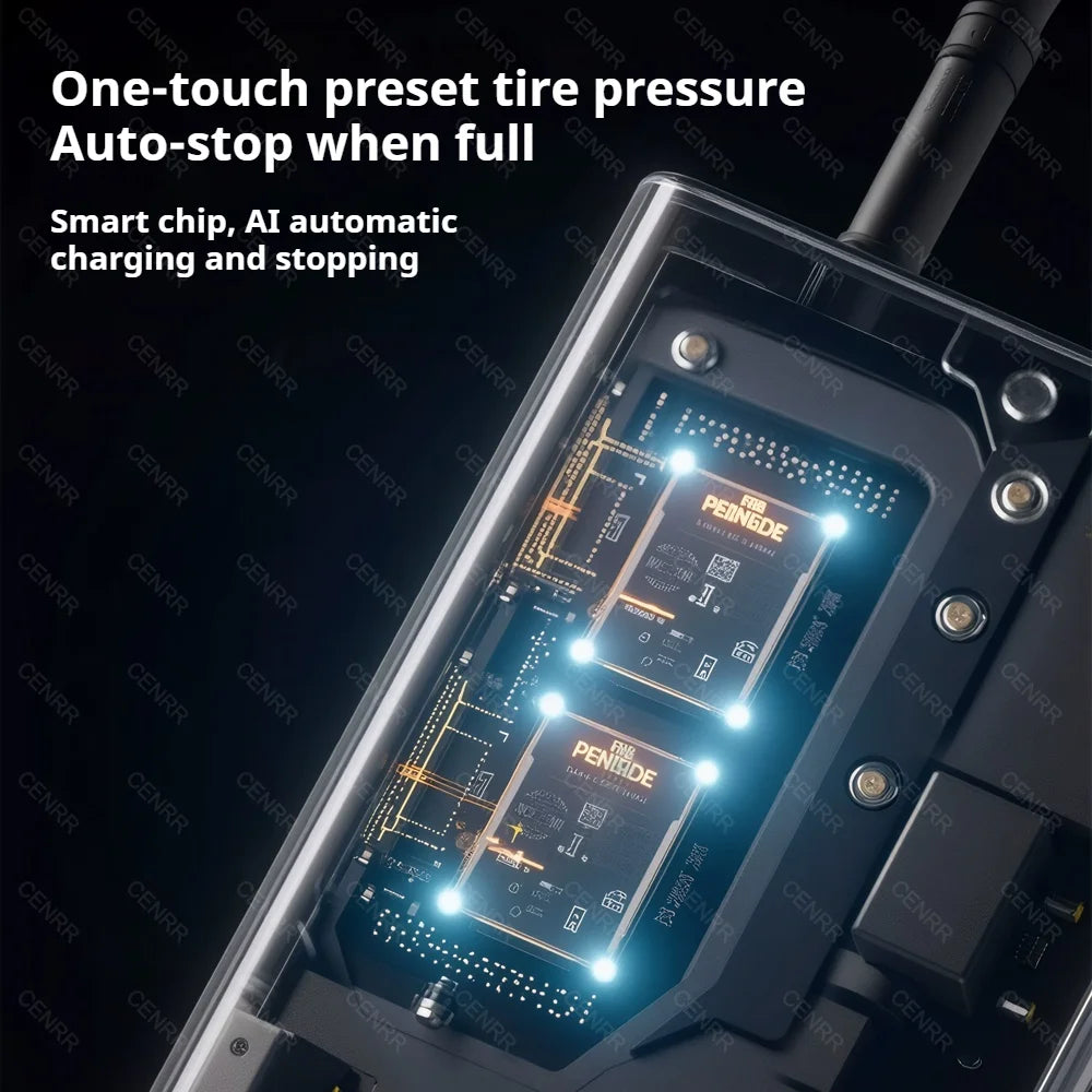 Electric Car Air Pump Portable Tire Inflator Wireless Air Injector LCD Display Air Compressor For Car Motorcycle Bike Tyre Ball