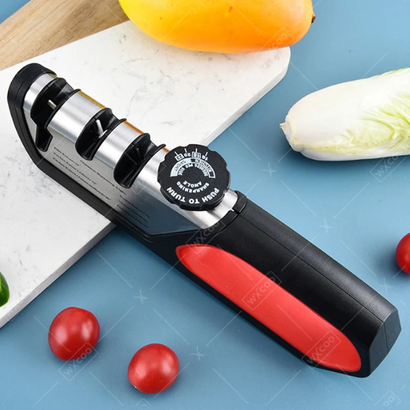 Professional 3-Stage Knife Sharpener | Multifunctional Knife & Scissor Sharpening Tool for Kitchen