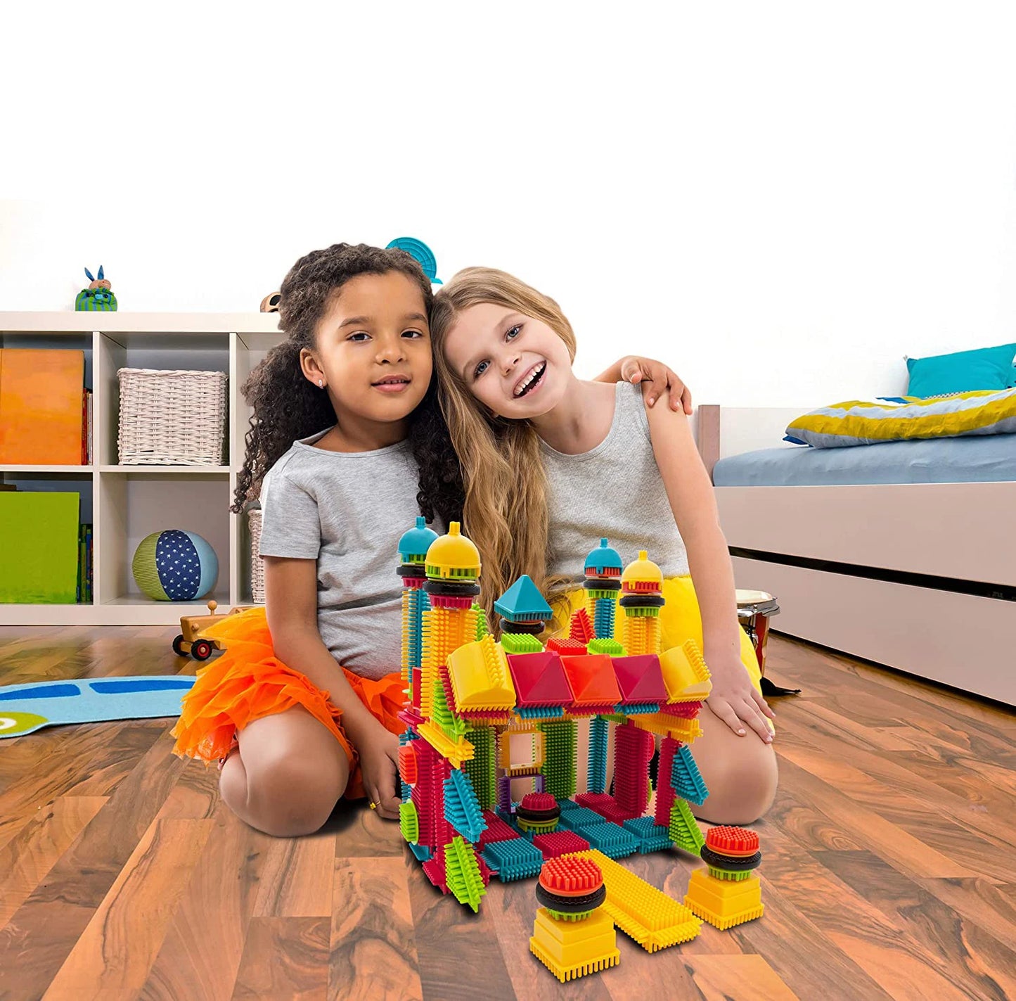 144PCS Building Block Children's Bristle Shape Brick Intellectual Modeling Interactive Parent-Child Assembly Diy Educational Toy