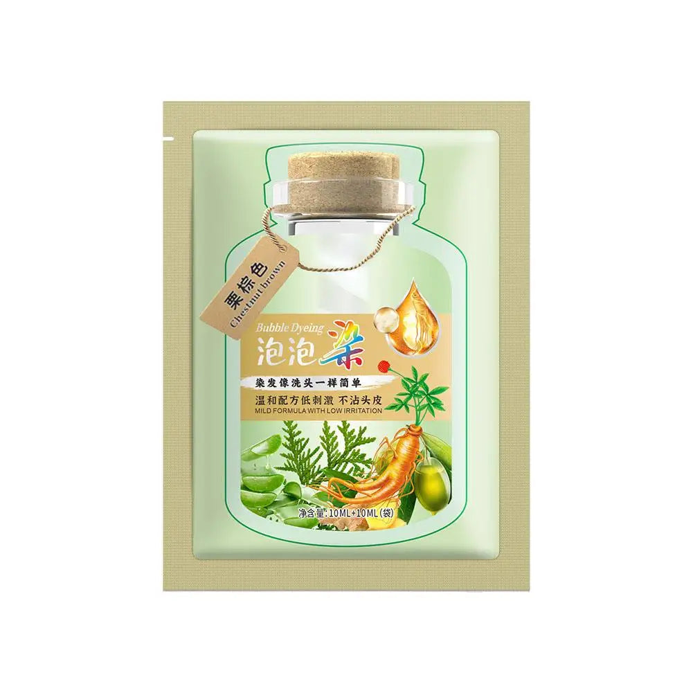 Natural Plant Herbal Hair Dye Shampoo 5 Minutes Change Hair Color Non-irritating Repairs Gray White Fashion Hair Care Women Men