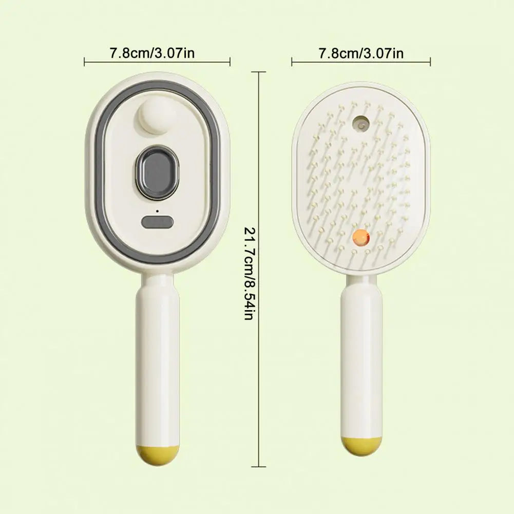 2-in-1 Electric Spray Hair Brush with Water Mist | Anti-Static Steam Massage Comb for Smooth & Frizz-Free Hair