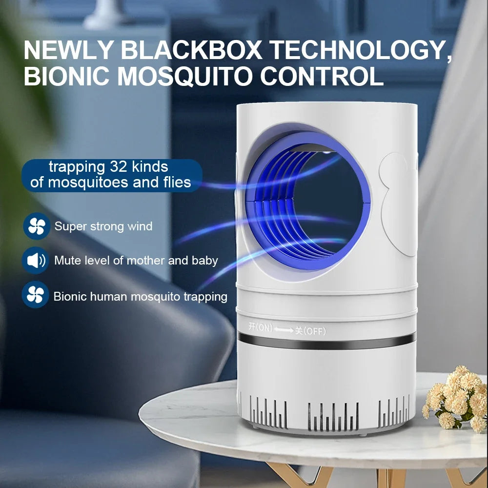 LED Mosquito Killer Lamp USB Powered Removable Insect Trap Pest Control Summer Mosquito Protection Quiet UV Killer Lamp