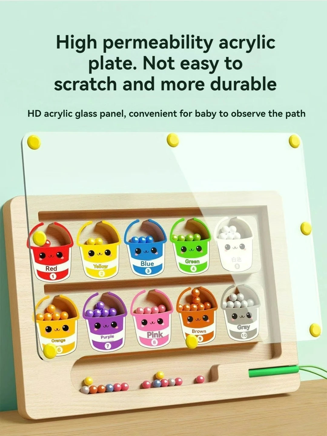 Children's Magnetic Maze Walking Ball Baby Concentration Training, Writing Logic Thinking 3-4 Year Old Early Education Puzzle To