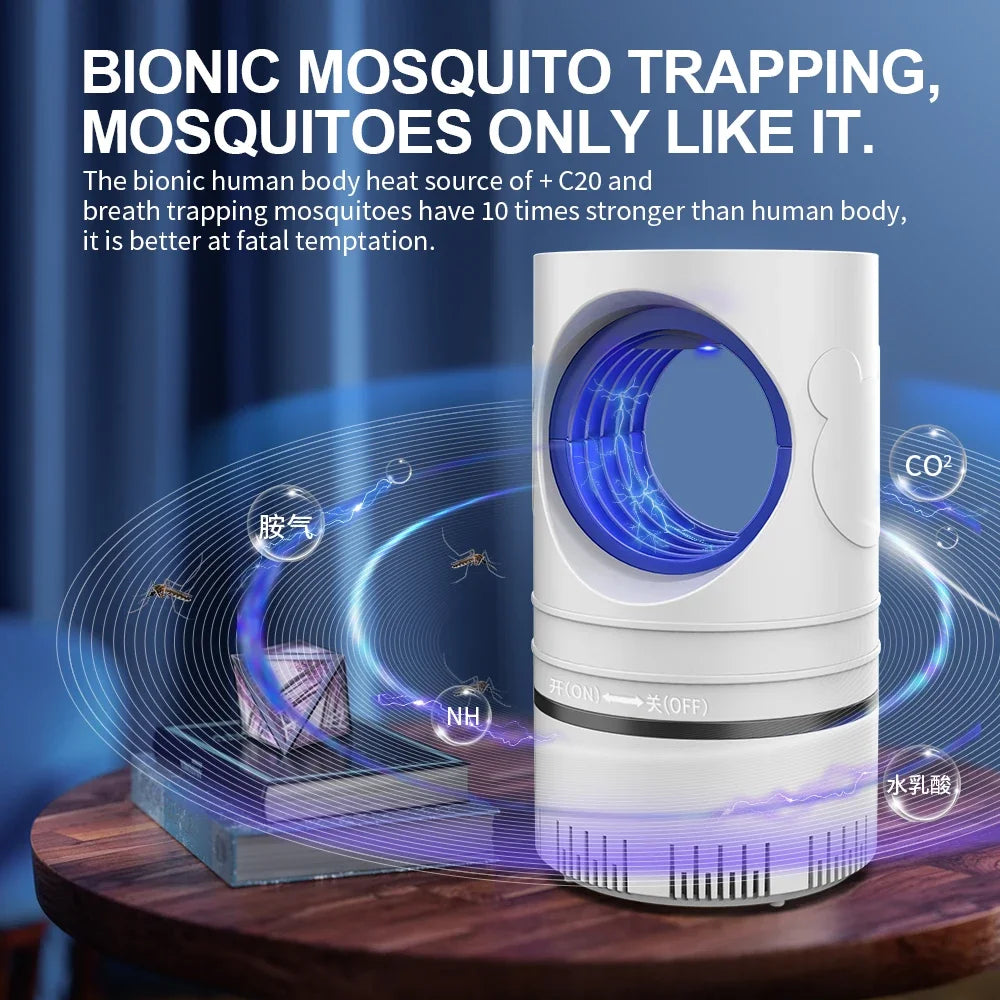 LED Mosquito Killer Lamp USB Powered Removable Insect Trap Pest Control Summer Mosquito Protection Quiet UV Killer Lamp