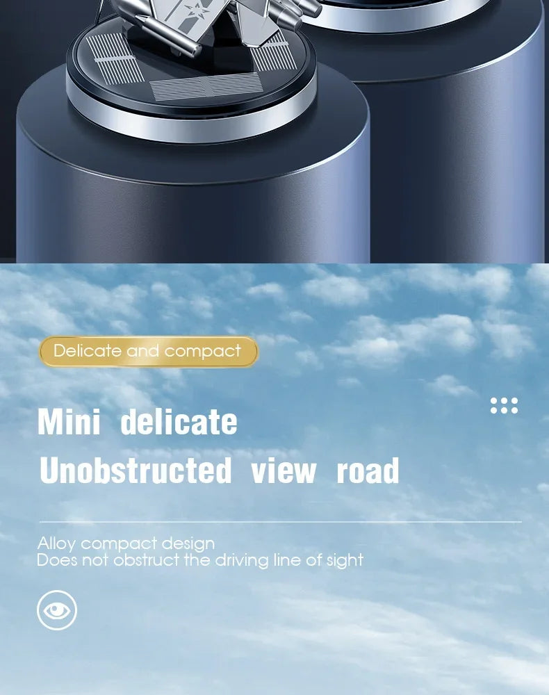 Car Air Freshener Solar Propeller Fighter Aromatherapy Car Interior Decoration Accessories Car Rotating Aromatherapy Perfume