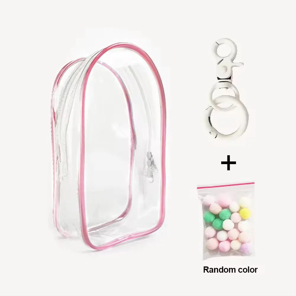 Labubu V1 V2 Storage Doll Bag PVC Transparent Protection Cover Keychain