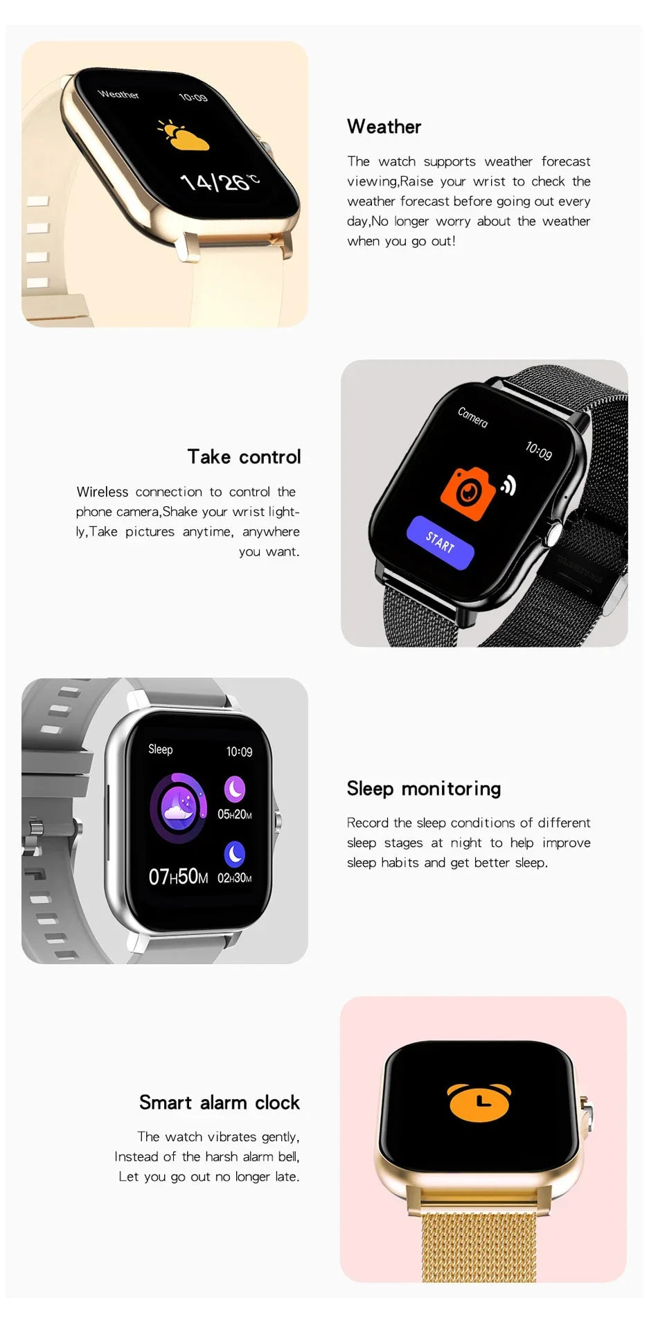 New Smart Watch Android IOS Phone 1.44 Inch Color Screen Bluetooth Call Blood Oxygen/Pressure Monitoring Smart Watch Women Men