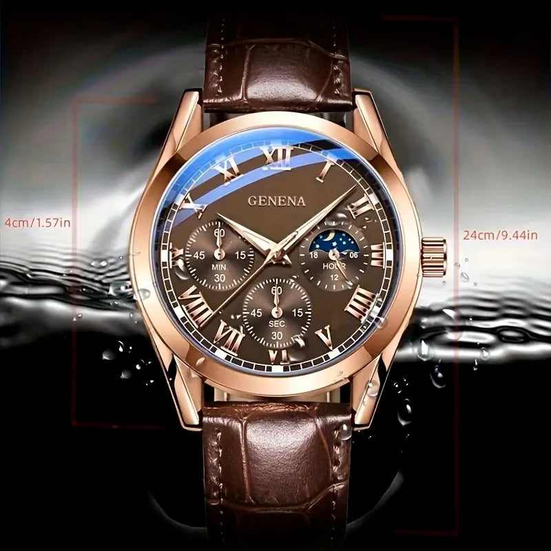 Men's Business & Casual Quartz Watch | Elegant Waterproof Analog Wristwatch for Everyday Wear