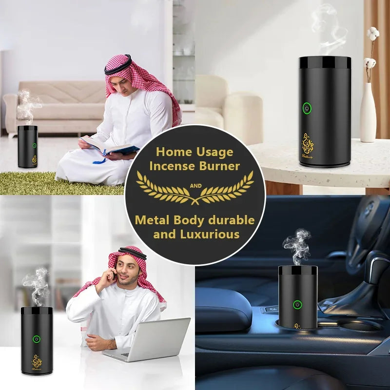 NAMSTE Mini Portable Electric Incense Burner USB Aroma Diffuser Arabian Rechargeable Incense Holder Censer Home Decoration