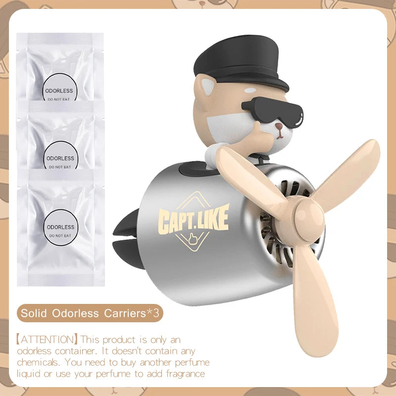 Odorless DIY perfume ornament airplane pilot bear car air freshener decoration accessories aroma vent clip fragrant diffuser men