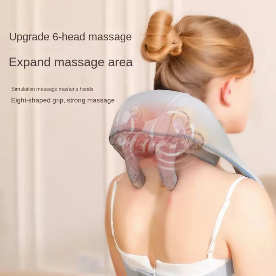 Foreverlily Wireless Shoulder And Back Kneading Massage Shawl Neck masajeador Brushless Motor Neck And Shoulder Massager