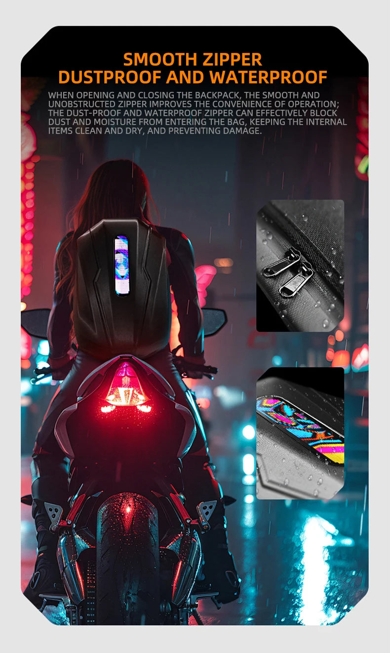 LED Display Backpack APP Control Laptop Backpack Business Travel Men DIY Smart Backpack School Woman Motorbikes Outdoor Backpack