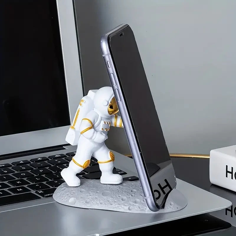 Astronaut Mobile Phone Stand Holder Spaceman Desk Decoration Smartphone Bracket Home Ornaments For iPhone 15 14 Samsung Xiaomi