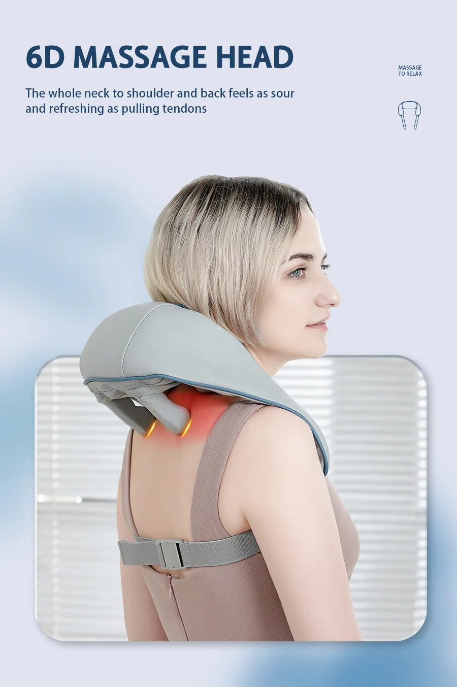 Foreverlily Wireless Shoulder And Back Kneading Massage Shawl Neck masajeador Brushless Motor Neck And Shoulder Massager