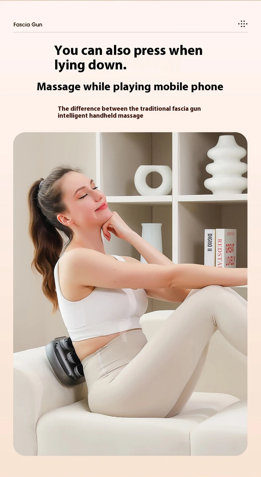 Fascia Gun Six-head Deep High Frequency Vibration 2025 New Wireless Waist Back Massager Body Relaxation Shoulder Calf Massager