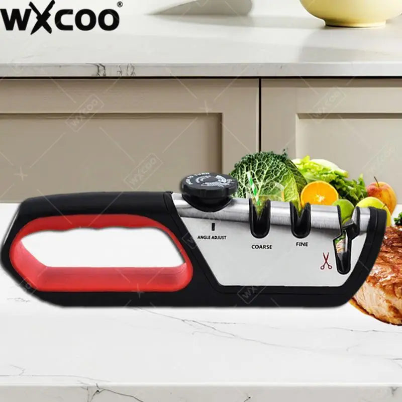 Professional 3-Stage Knife Sharpener | Multifunctional Knife & Scissor Sharpening Tool for Kitchen