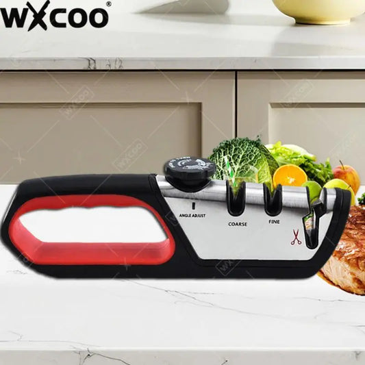 Professional 3-Stage Knife Sharpener | Multifunctional Knife & Scissor Sharpening Tool for Kitchen