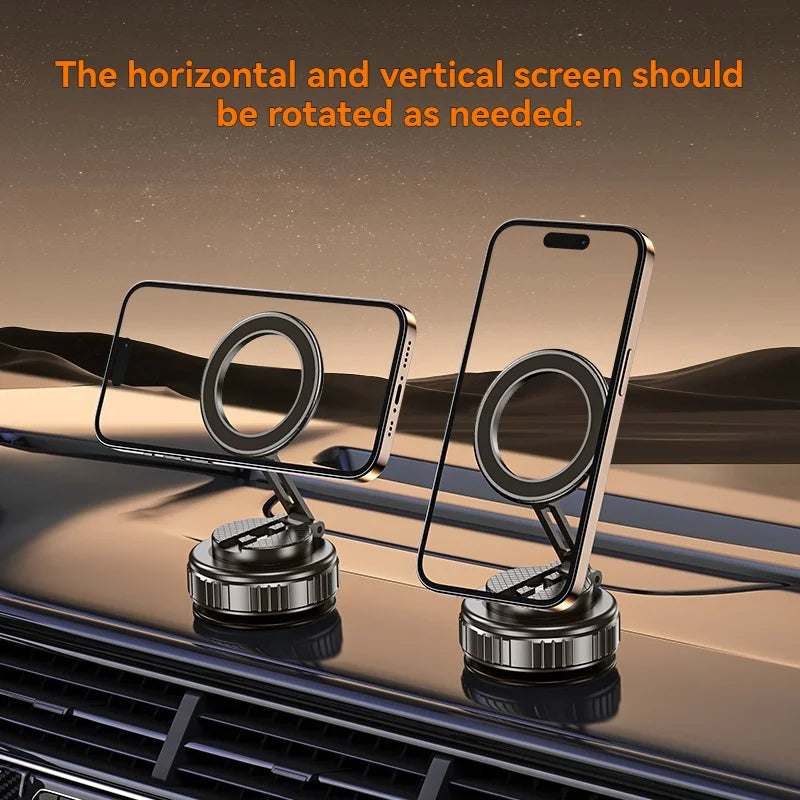 Car Mount Electric Vacuum Magnetic Holder Foldable Strong Suction Stand For Cell Phone For iphone 12 13 14 15 16 Live Streaming