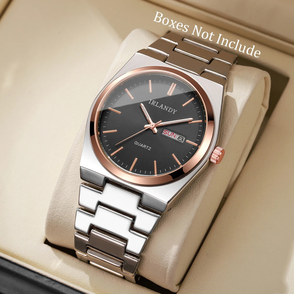 Luxury Men's Business Quartz Watch with Calendar | Elegant Analog Wristwatch for Men (Without Box)
