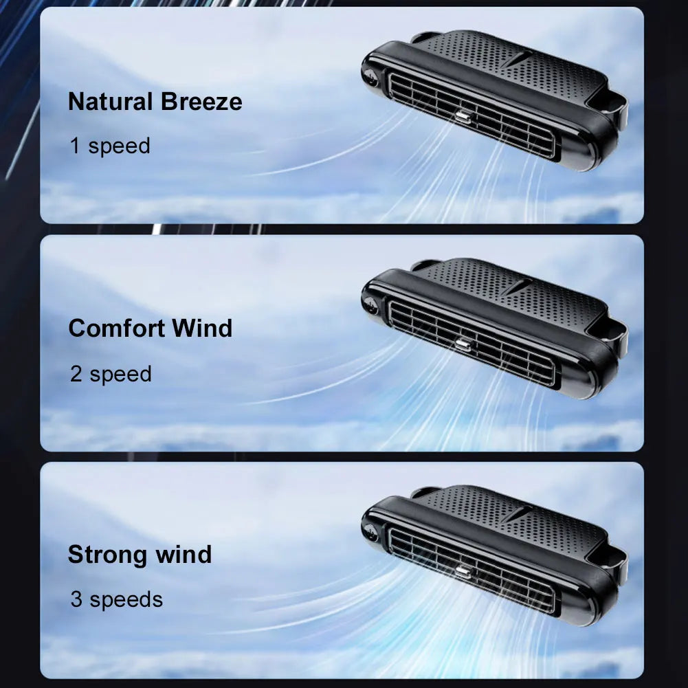 Car Seat Fans Rear Seat Air Circulation Fan Three Adjustable Wind Speeds Cooling Air Fan 5V USB Car Fan for Sedan SUV RV Truck