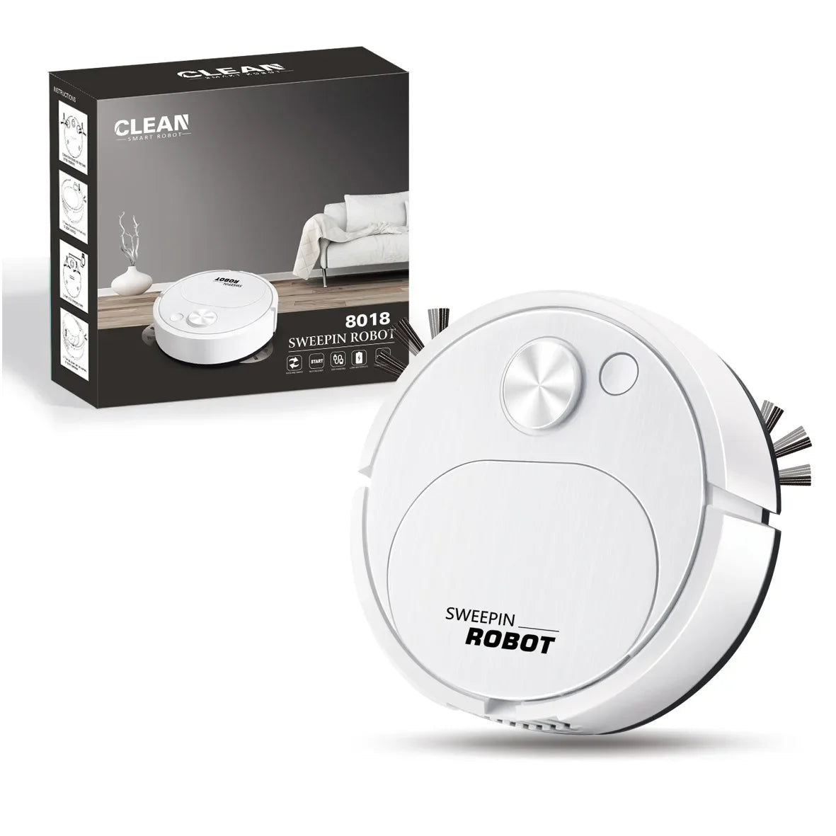 New 3-in-1 intelligent wireless floor sweeping robot vacuum cleaner, suitable for home offices