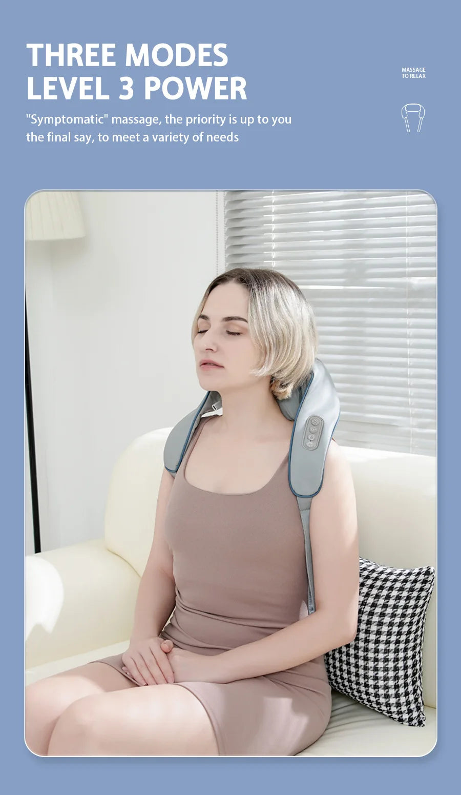 Foreverlily Wireless Shoulder And Back Kneading Massage Shawl Neck masajeador Brushless Motor Neck And Shoulder Massager