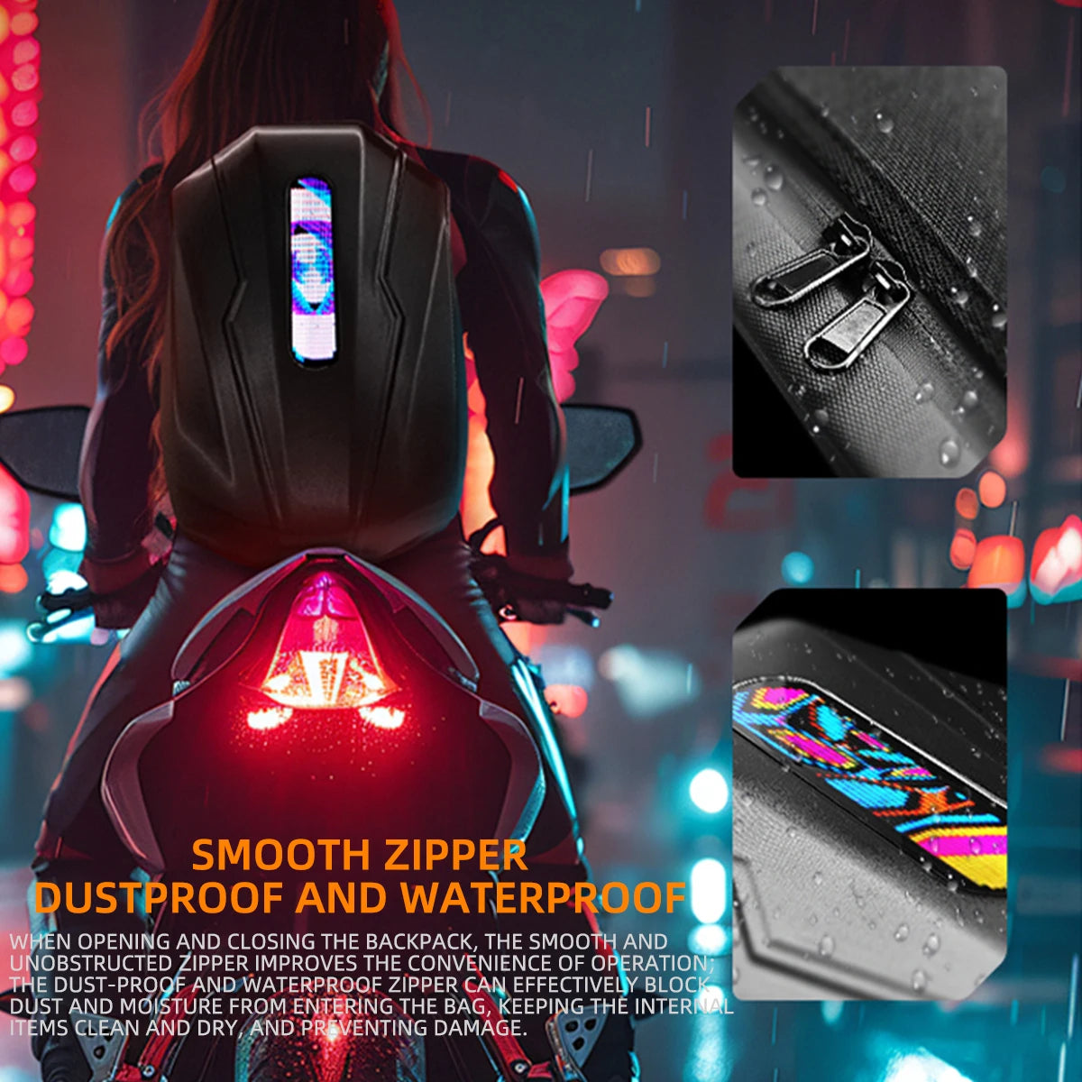 LED Display Backpack APP Control Laptop Backpack Business Travel Men DIY Smart Backpack School Woman Motorbikes Outdoor Backpack
