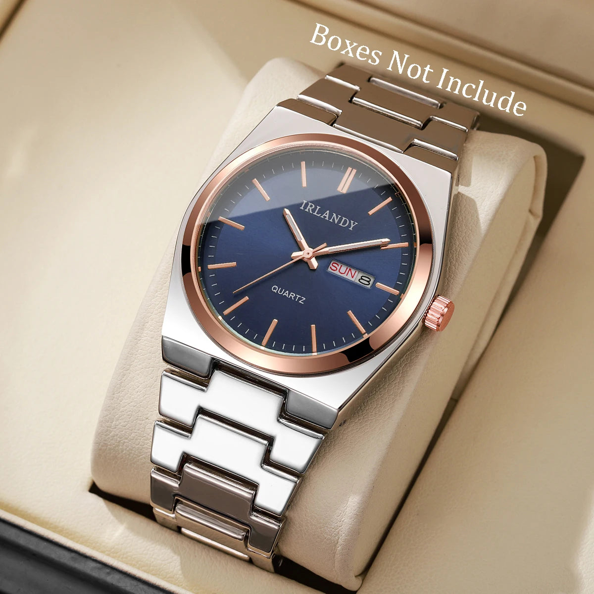 Luxury Men's Business Quartz Watch with Calendar | Elegant Analog Wristwatch for Men (Without Box)