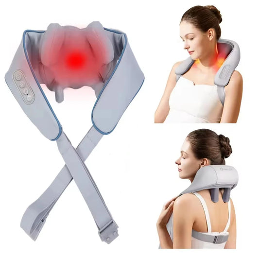 Foreverlily Wireless Shoulder And Back Kneading Massage Shawl Neck masajeador Brushless Motor Neck And Shoulder Massager