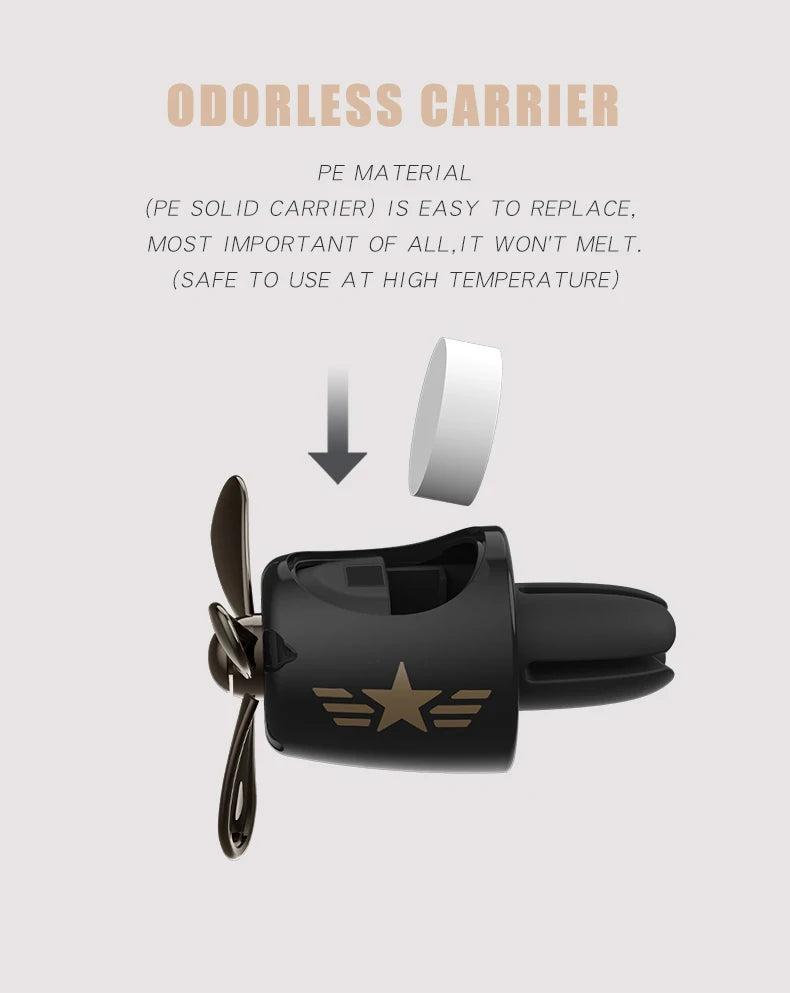 Odorless DIY perfume ornament airplane pilot bear car air freshener decoration accessories aroma vent clip fragrant diffuser men