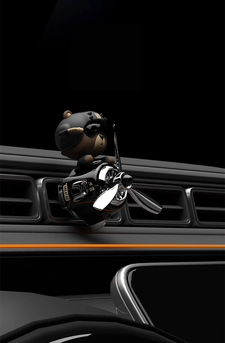 New Nodding BOBO Bear Airplane Car Vent Clip rotational diffusion Aroma Diffuser Creative car Fragrance Ornament Accessories