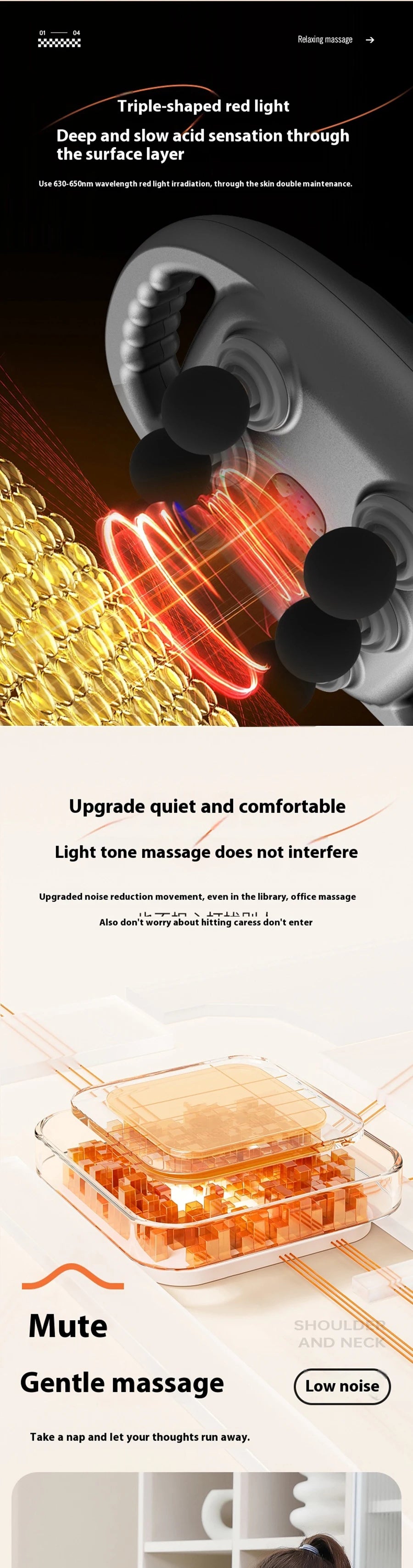Fascia Gun Six-head Deep High Frequency Vibration 2025 New Wireless Waist Back Massager Body Relaxation Shoulder Calf Massager