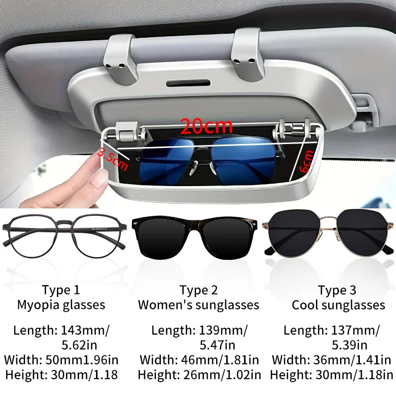 Car glasses case, visor, multi-functional car sun frame, car glasses clip, modified storage box