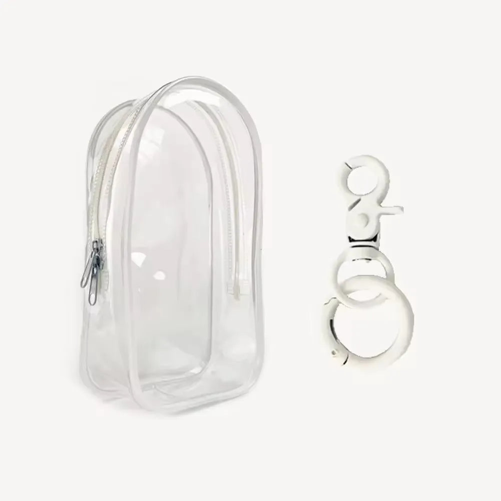 Labubu V1 V2 Storage Doll Bag PVC Transparent Protection Cover Keychain