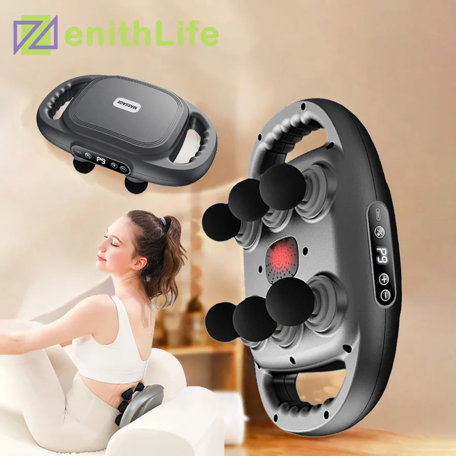 Fascia Gun Six-head Deep High Frequency Vibration 2025 New Wireless Waist Back Massager Body Relaxation Shoulder Calf Massager