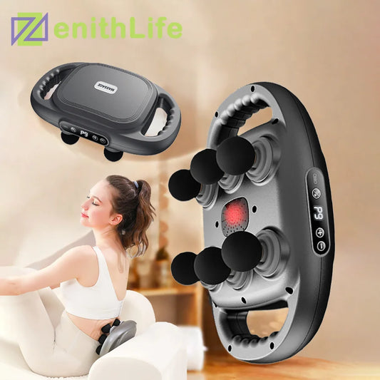 Fascia Gun Six-head Deep High Frequency Vibration 2025 New Wireless Waist Back Massager Body Relaxation Shoulder Calf Massager
