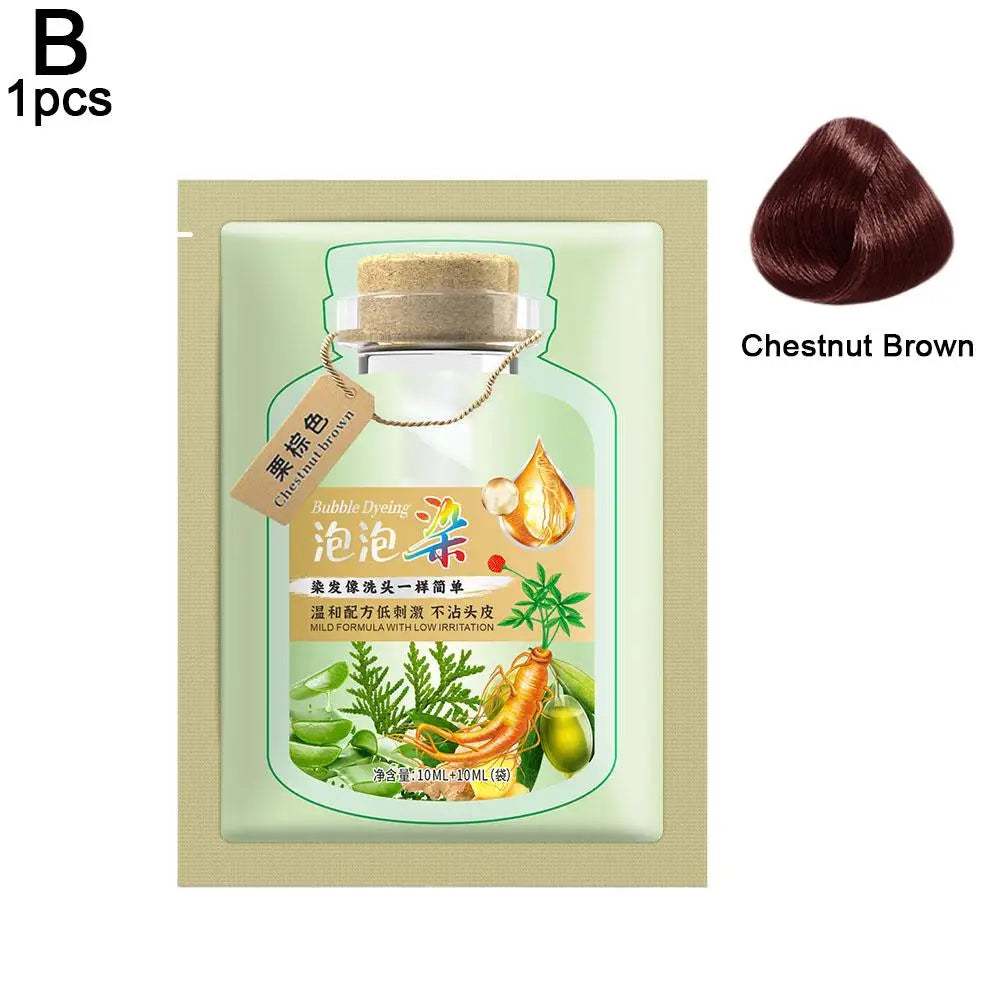 Natural Plant Herbal Hair Dye Shampoo 5 Minutes Change Hair Color Non-irritating Repairs Gray White Fashion Hair Care Women Men