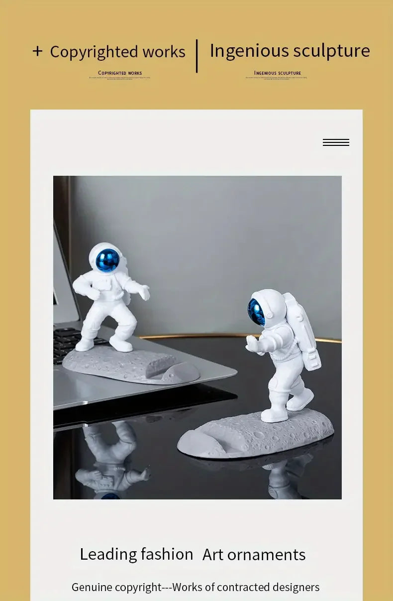 Astronaut Mobile Phone Stand Holder Spaceman Desk Decoration Smartphone Bracket Home Ornaments For iPhone 15 14 Samsung Xiaomi
