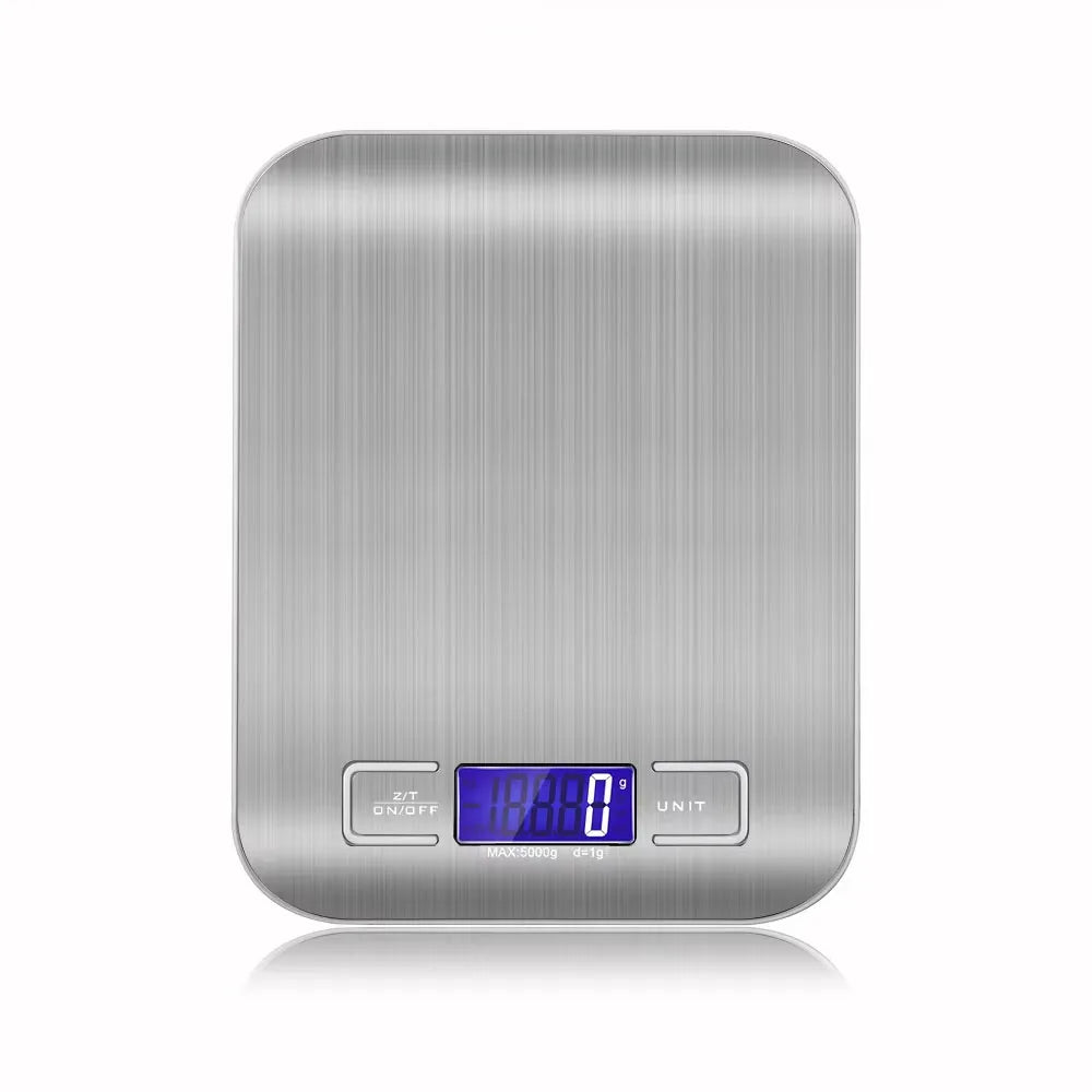 5kg Digital Kitchen Scale with LCD Backlit Display | Stainless Steel Food & Coffee Weighing Scale