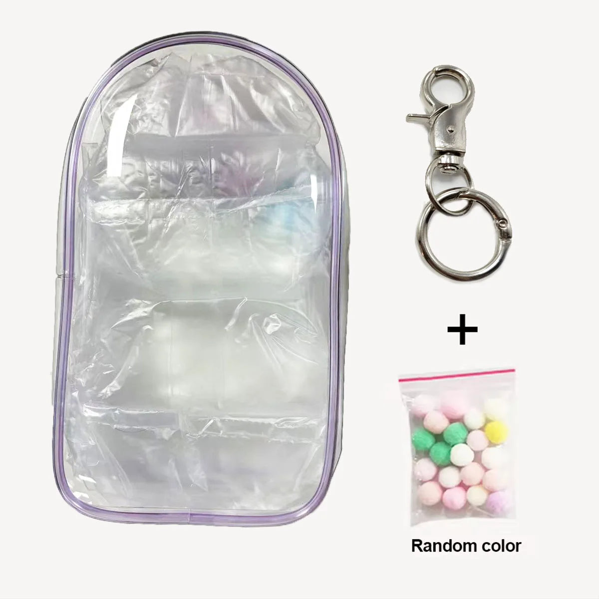 Labubu V1 V2 Storage Doll Bag PVC Transparent Protection Cover Keychain