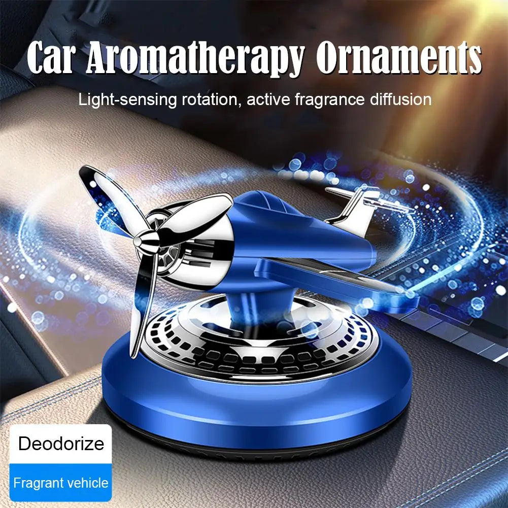 Car Vent Air Freshener Helicopter Airplane Ornaments Aromatherapy Car Air Fragrance Solar Powered Car Interior Ornament