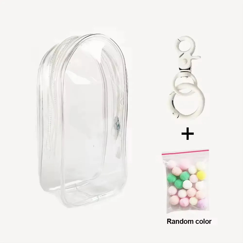 Labubu V1 V2 Storage Doll Bag PVC Transparent Protection Cover Keychain