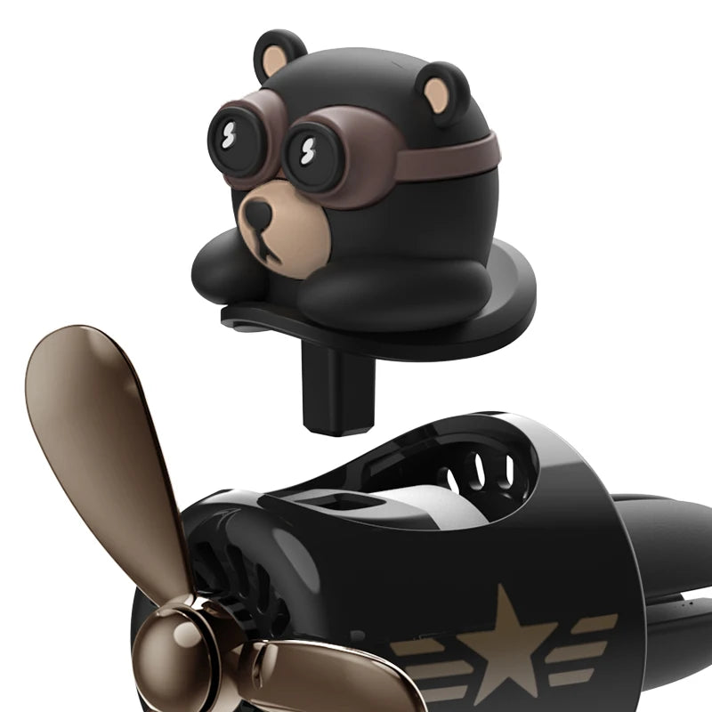 Odorless DIY perfume ornament airplane pilot bear car air freshener decoration accessories aroma vent clip fragrant diffuser men