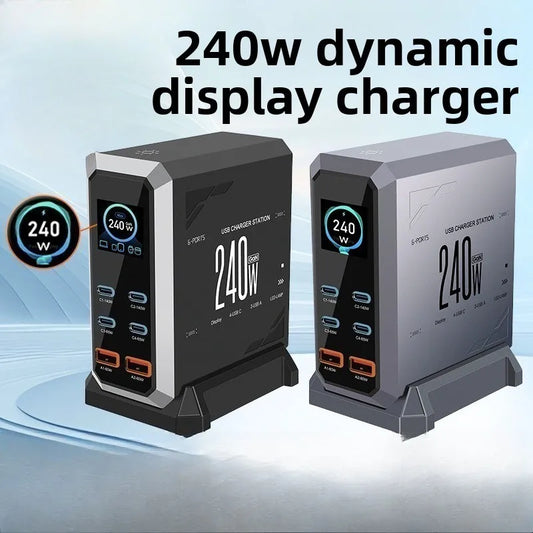 Multi Port USB Type-C Charger with Digital Display